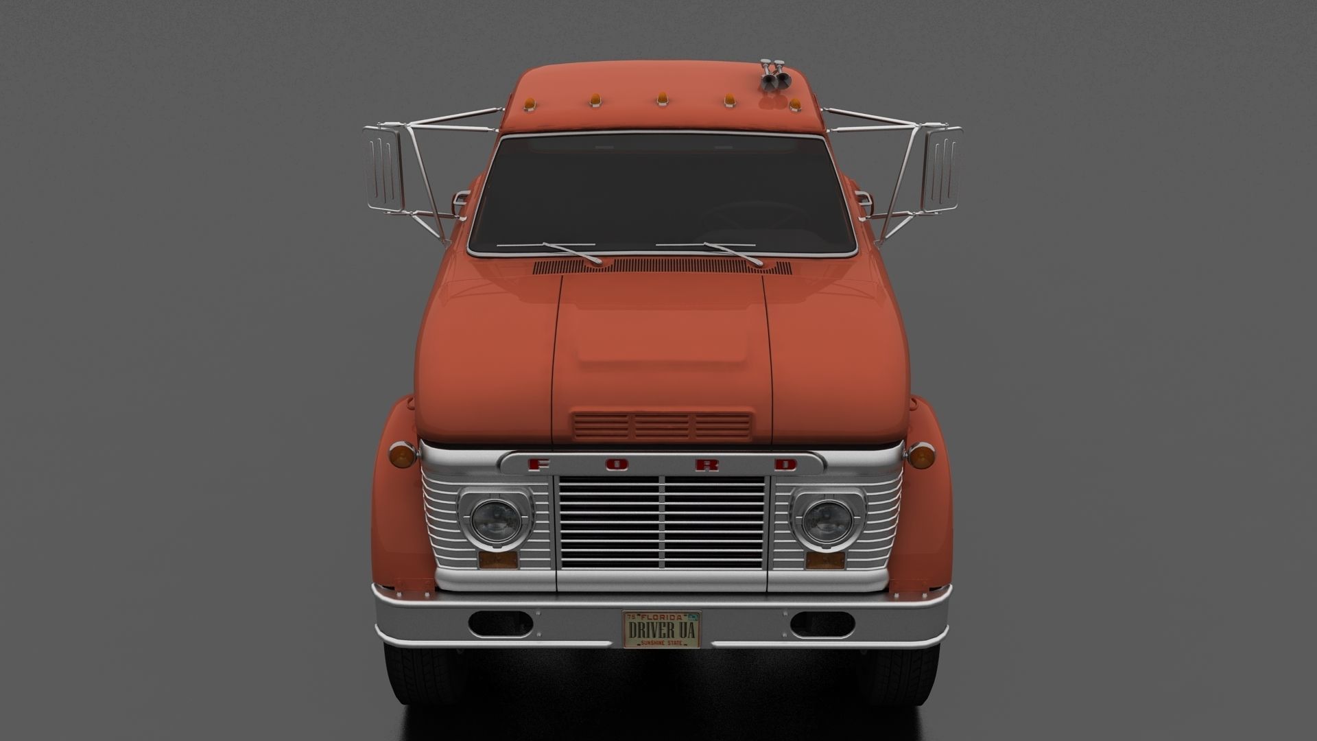 N-Series N-600 Truck Chassis 1963 Low-poly 3D model_7
