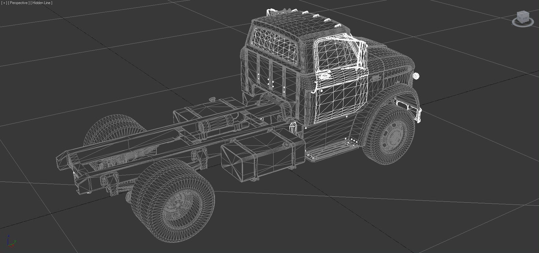 N-Series N-600 Truck Chassis 1963 Low-poly 3D model_9