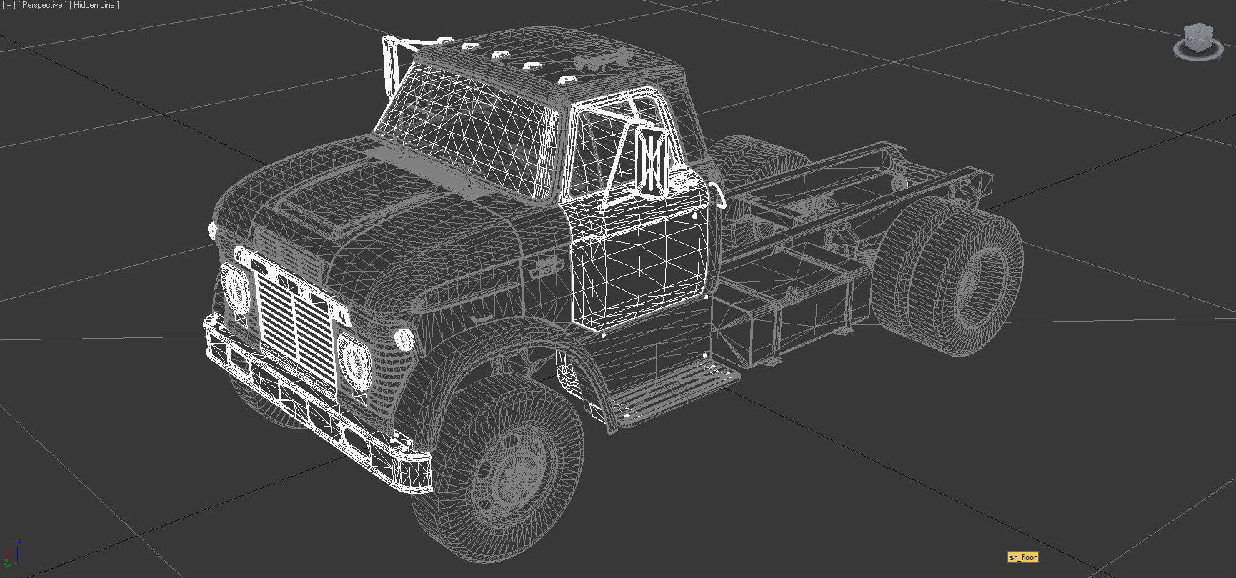 N-Series N-600 Truck Chassis 1963 Low-poly 3D model_8