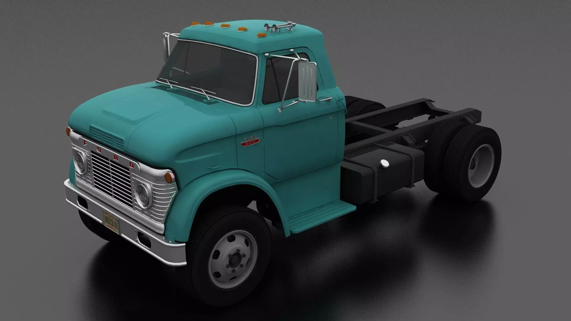 N-Series N-600 Truck Chassis 1966 Low-poly 3D model