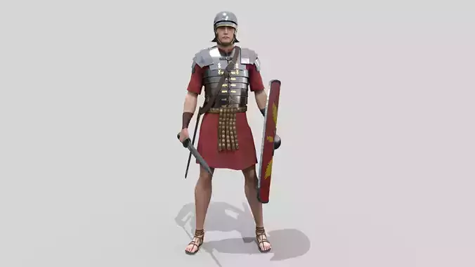 Roman Legionary Low-poly 3D model