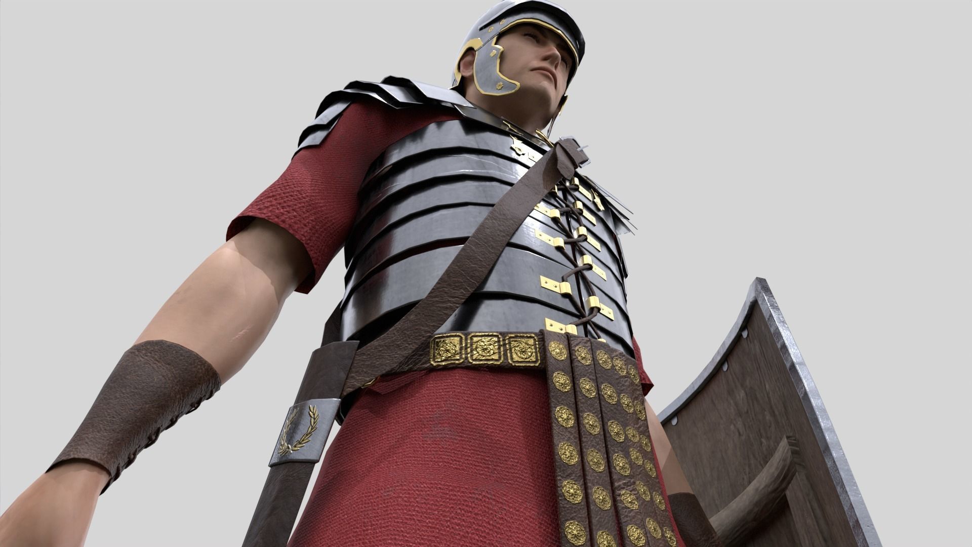 Roman Legionary Low-poly 3D model_14