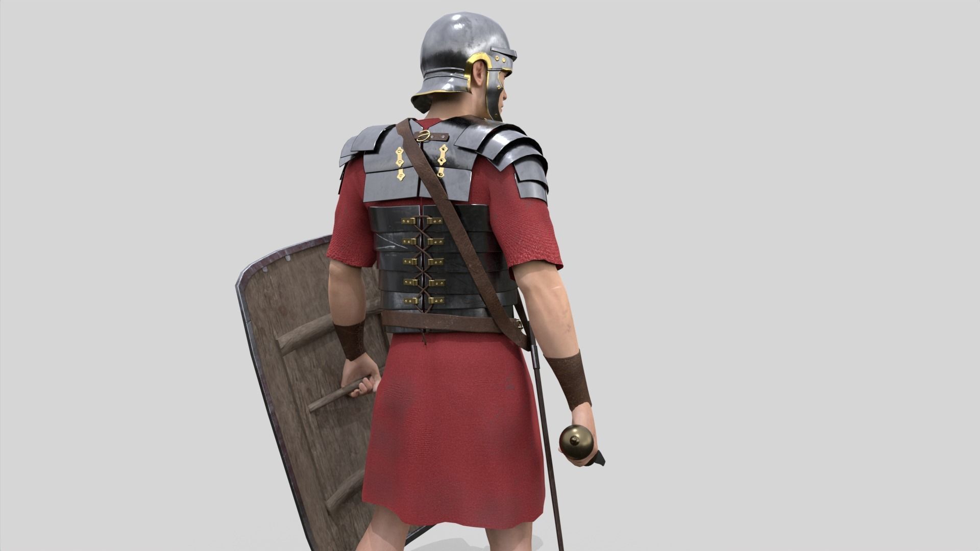 Roman Legionary Low-poly 3D model_9