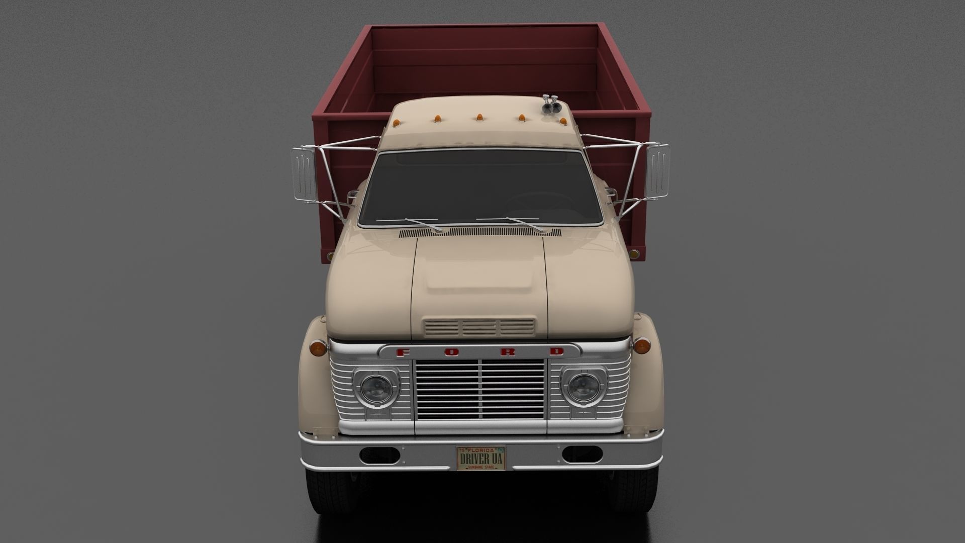 N-Series N-600 Grain Truck 1966 Low-poly 3D model_8