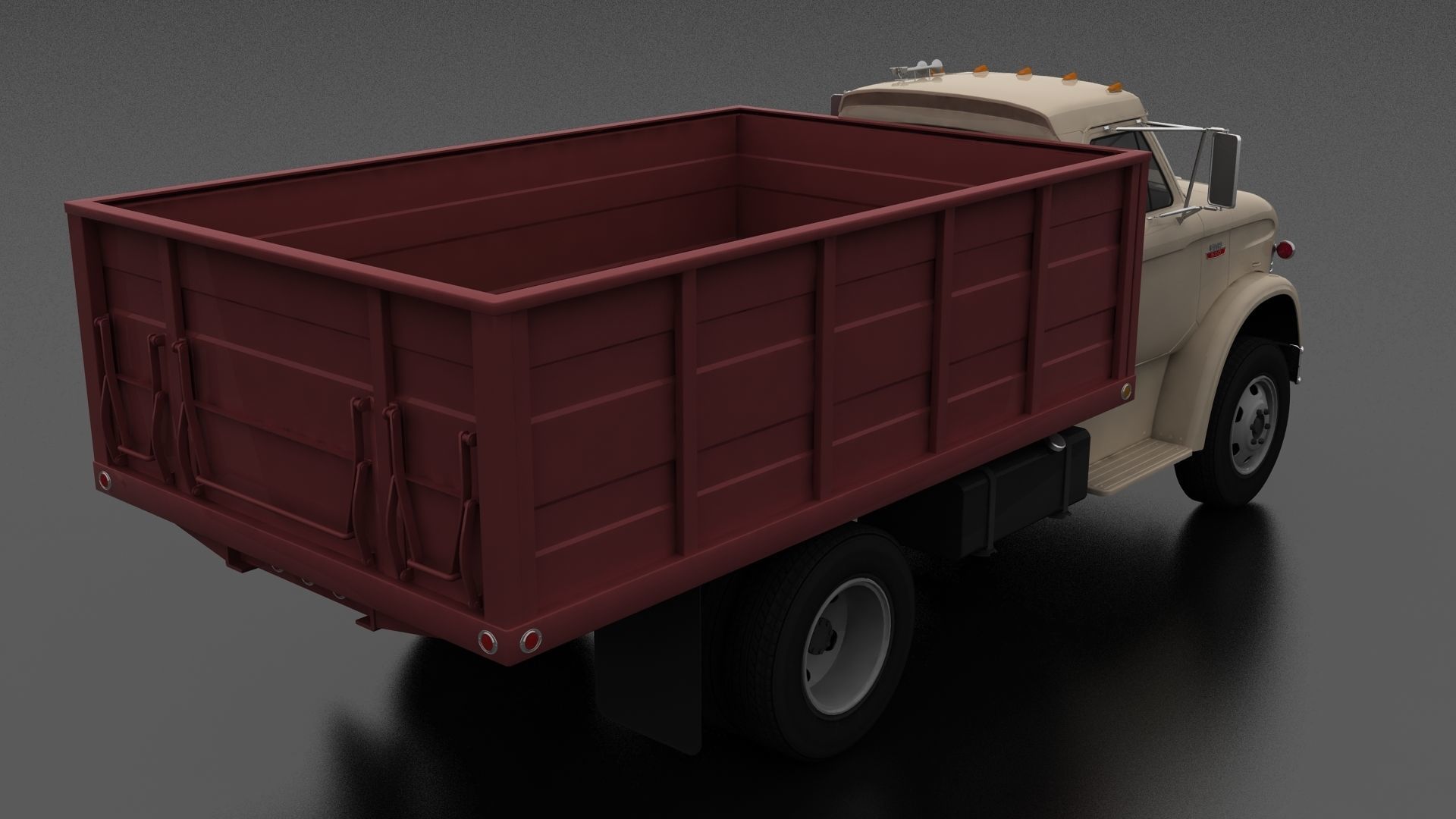 N-Series N-600 Grain Truck 1966 Low-poly 3D model_5