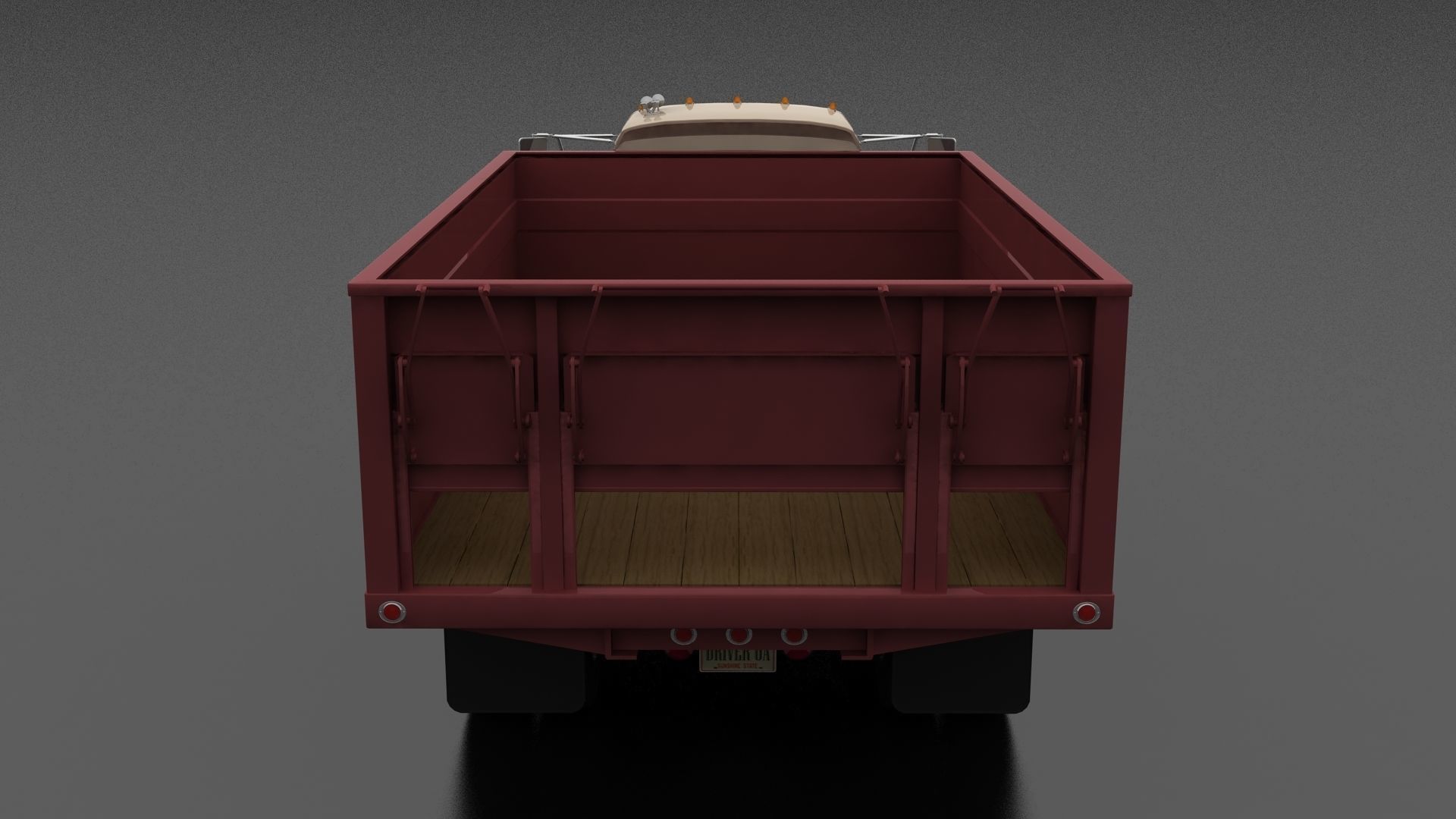 N-Series N-600 Grain Truck 1966 Low-poly 3D model_4