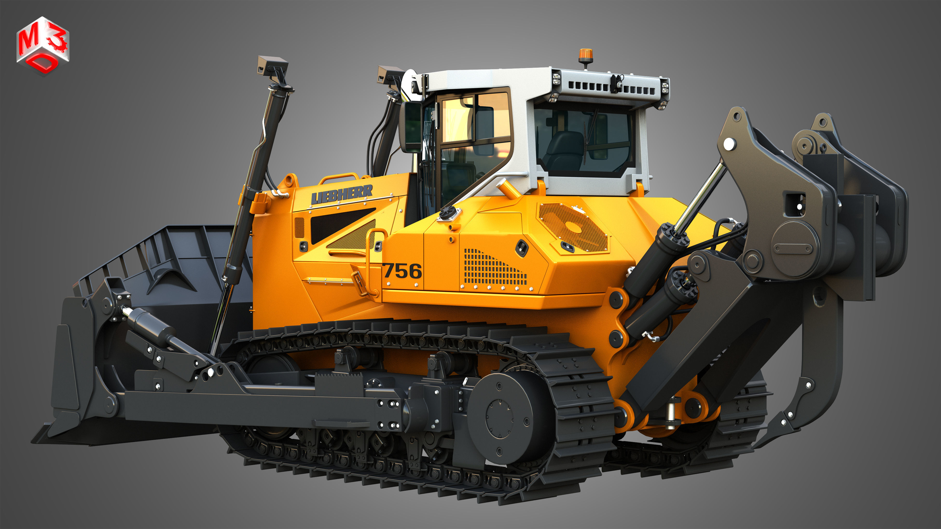 TA230  - PR756 Industrial Vehicles  2 in 1 3D Model Collection_8