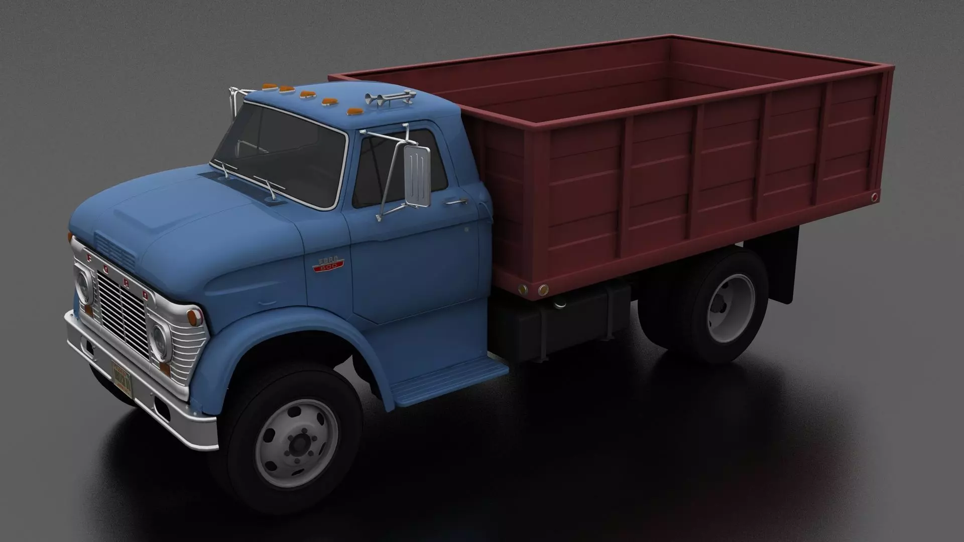 N-Series N-600 Grain Truck 1963 Low-poly 3D model