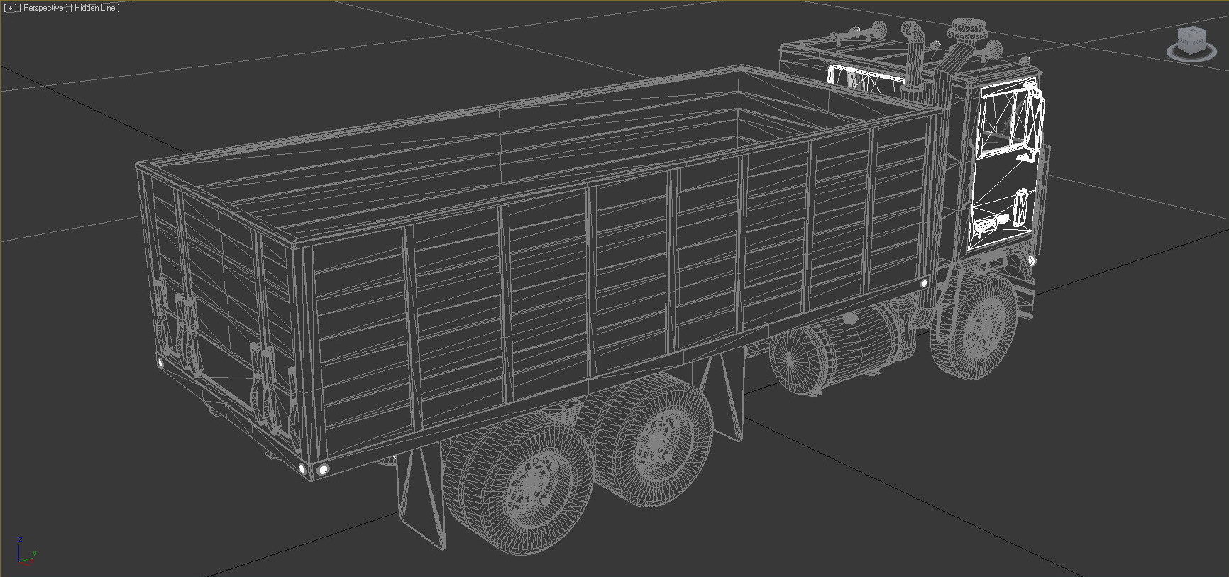 W-Series WT-9000 Grain Truck 1972 Low-poly 3D model_13