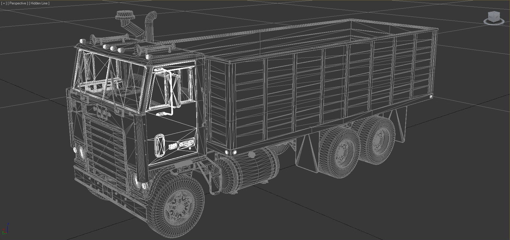 W-Series WT-9000 Grain Truck 1972 Low-poly 3D model_12