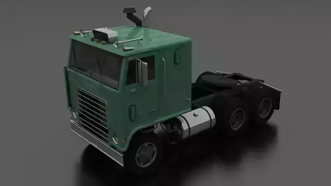 W-Series WT-9000 Semi Truck 1972 Low-poly 3D model