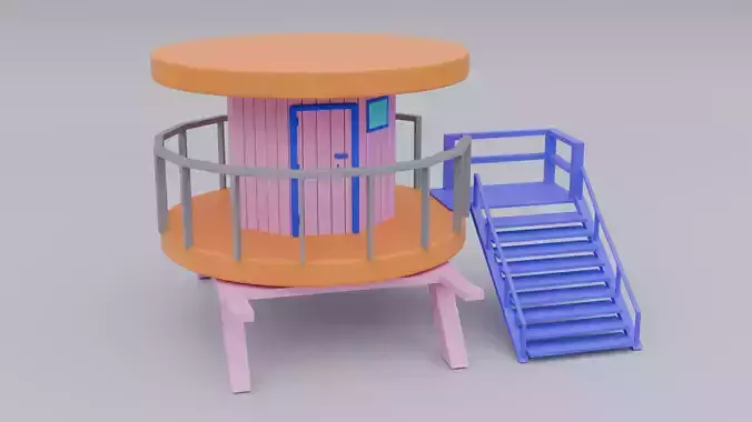 American beach cabin