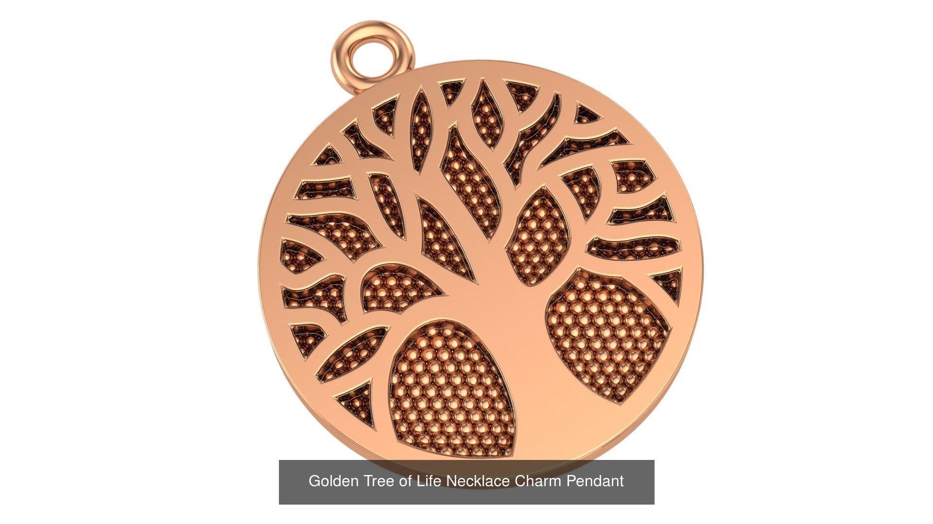 11 Tree of Life Charm Necklace Pendant  3D Model Collection_1