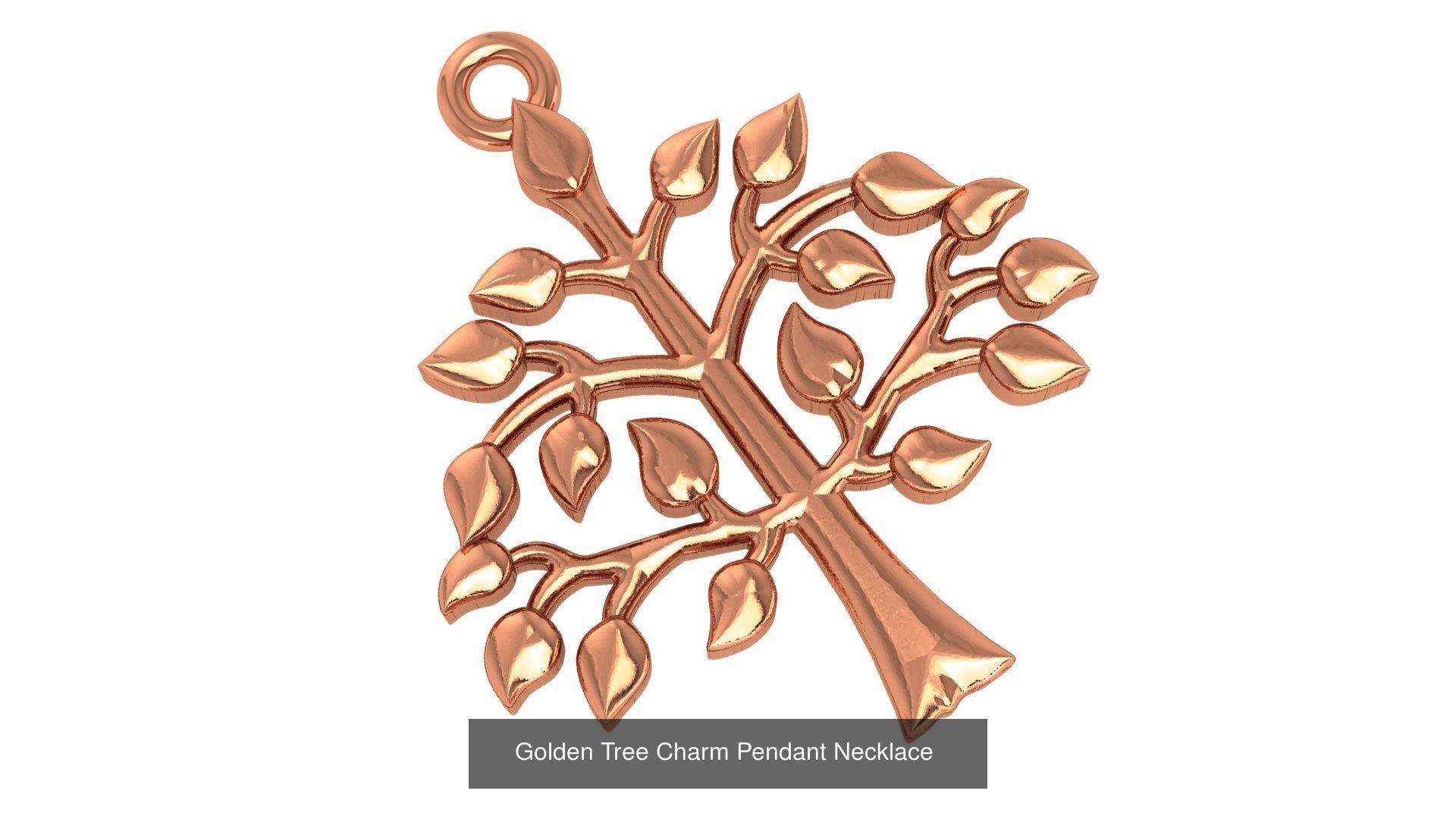 11 Tree of Life Charm Necklace Pendant  3D Model Collection_11