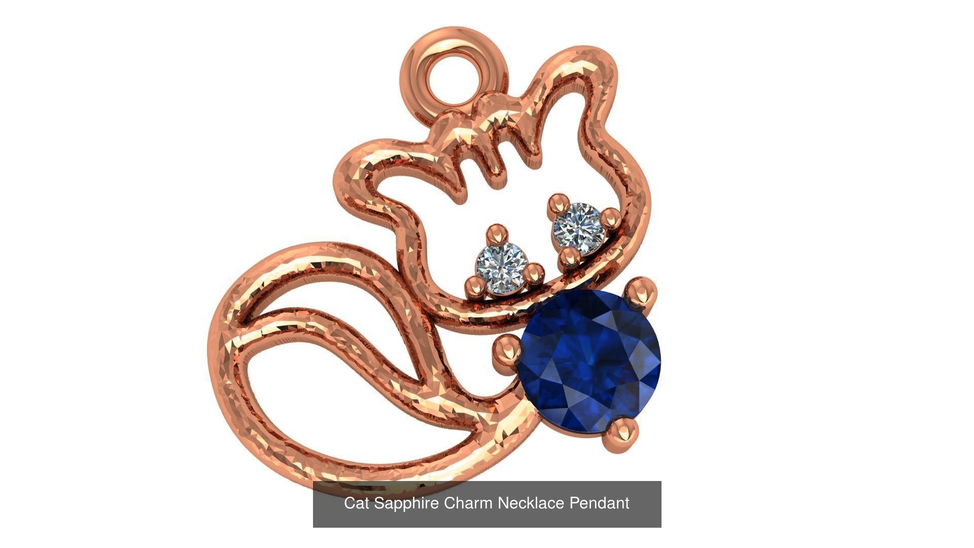 5  Cat Pendant Charm Pendant Necklace  3D Model Collection_4