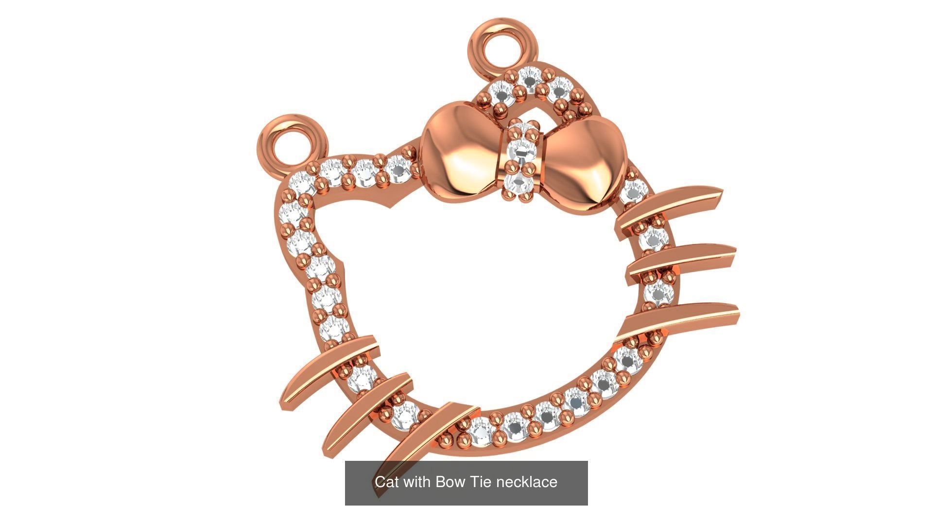 5  Cat Pendant Charm Pendant Necklace  3D Model Collection_5