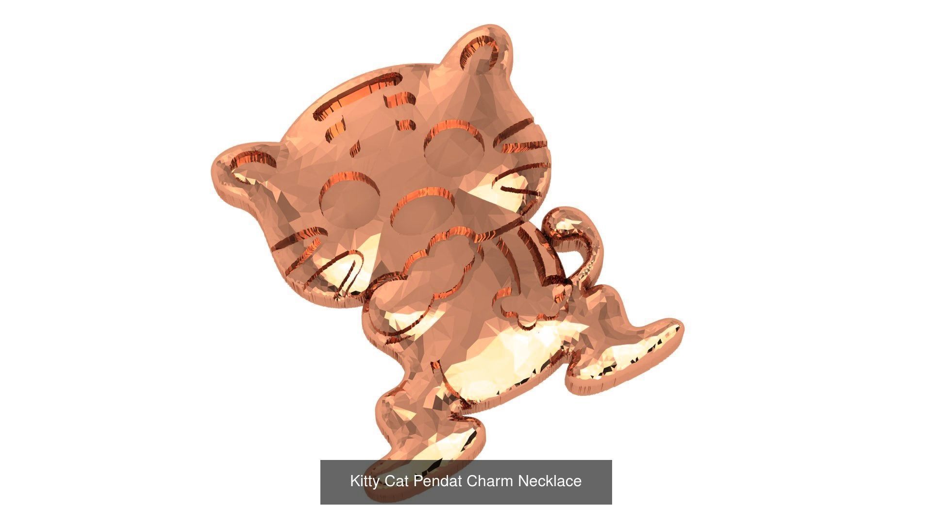 5  Cat Pendant Charm Pendant Necklace  3D Model Collection_2