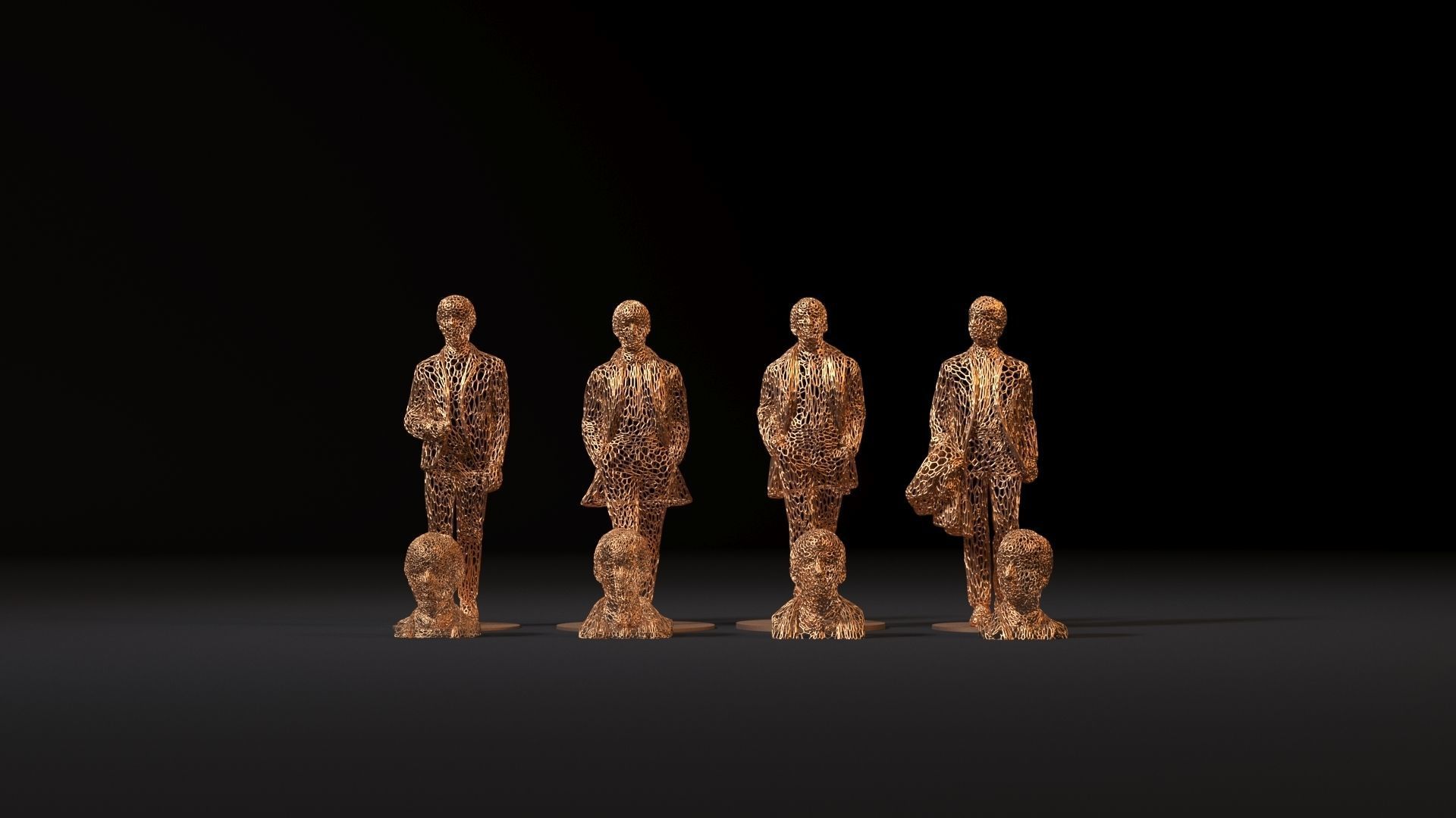 The Beatles Mccartney Harrison Starr Lennon 3D print model_10