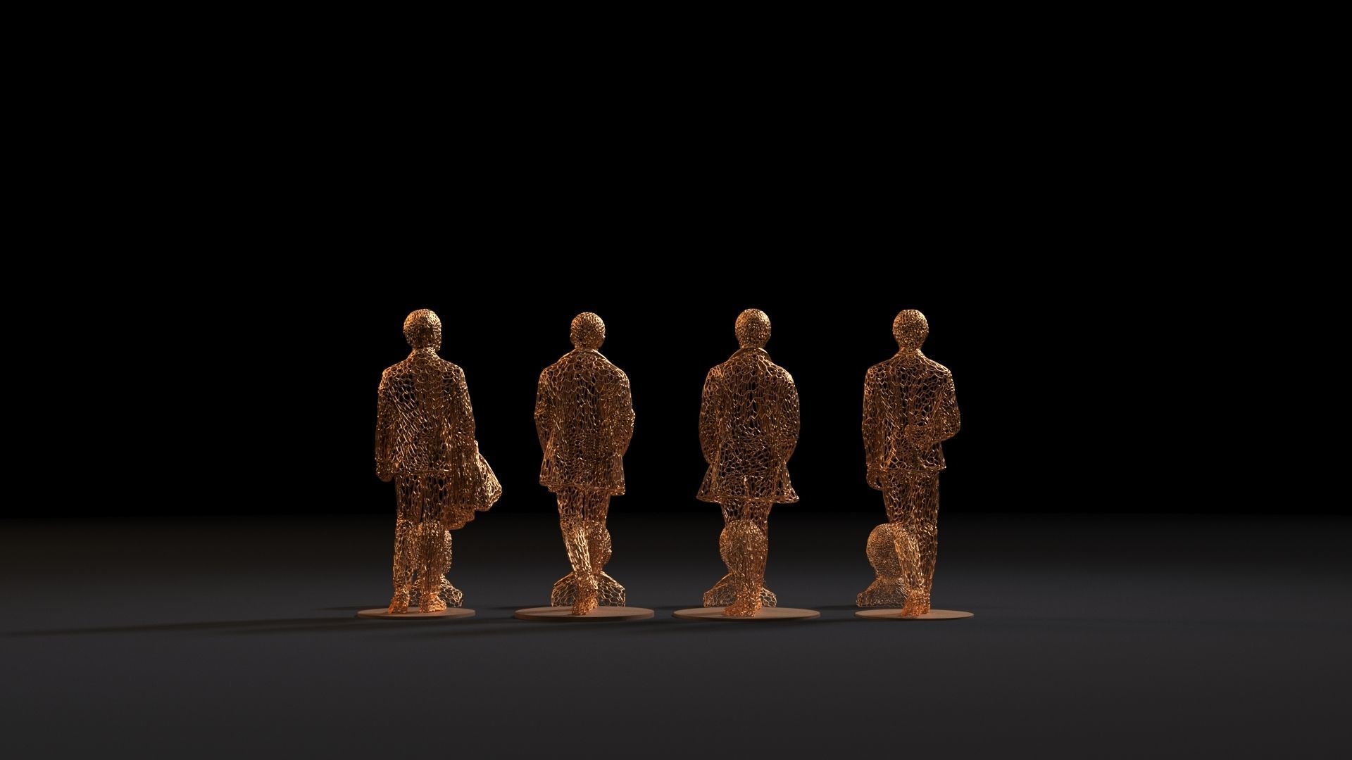 The Beatles Mccartney Harrison Starr Lennon 3D print model_4