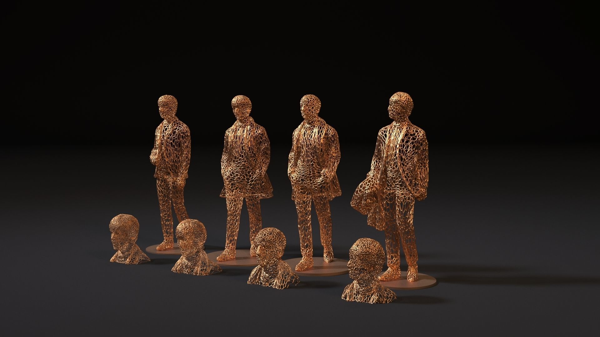 The Beatles Mccartney Harrison Starr Lennon 3D print model_1