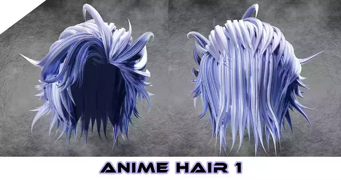 Anime Hairstyles 1 3D model