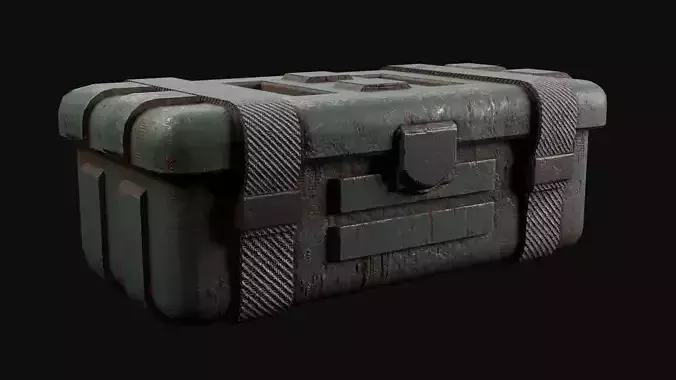 Low-Poly Realistic Military Supply Crate Low-poly 3D model