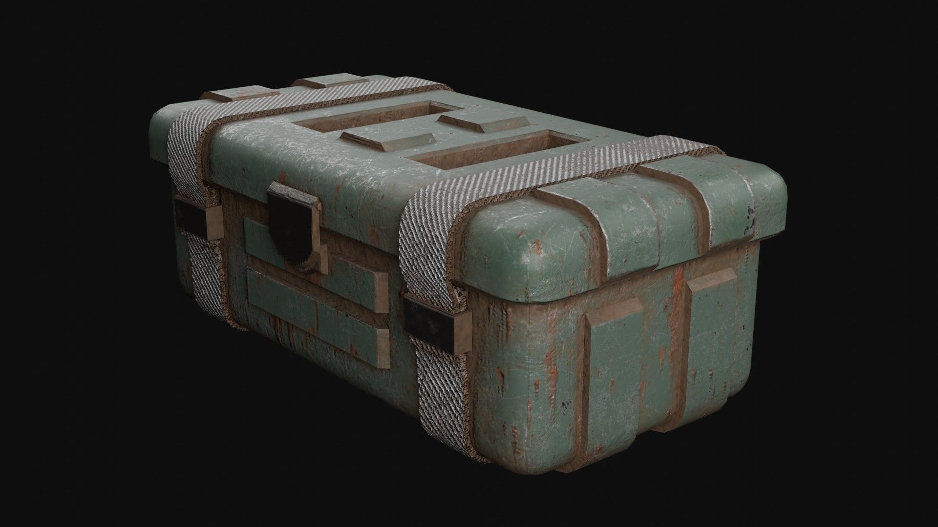 Low-Poly Realistic Military Supply Crate Low-poly 3D model_4
