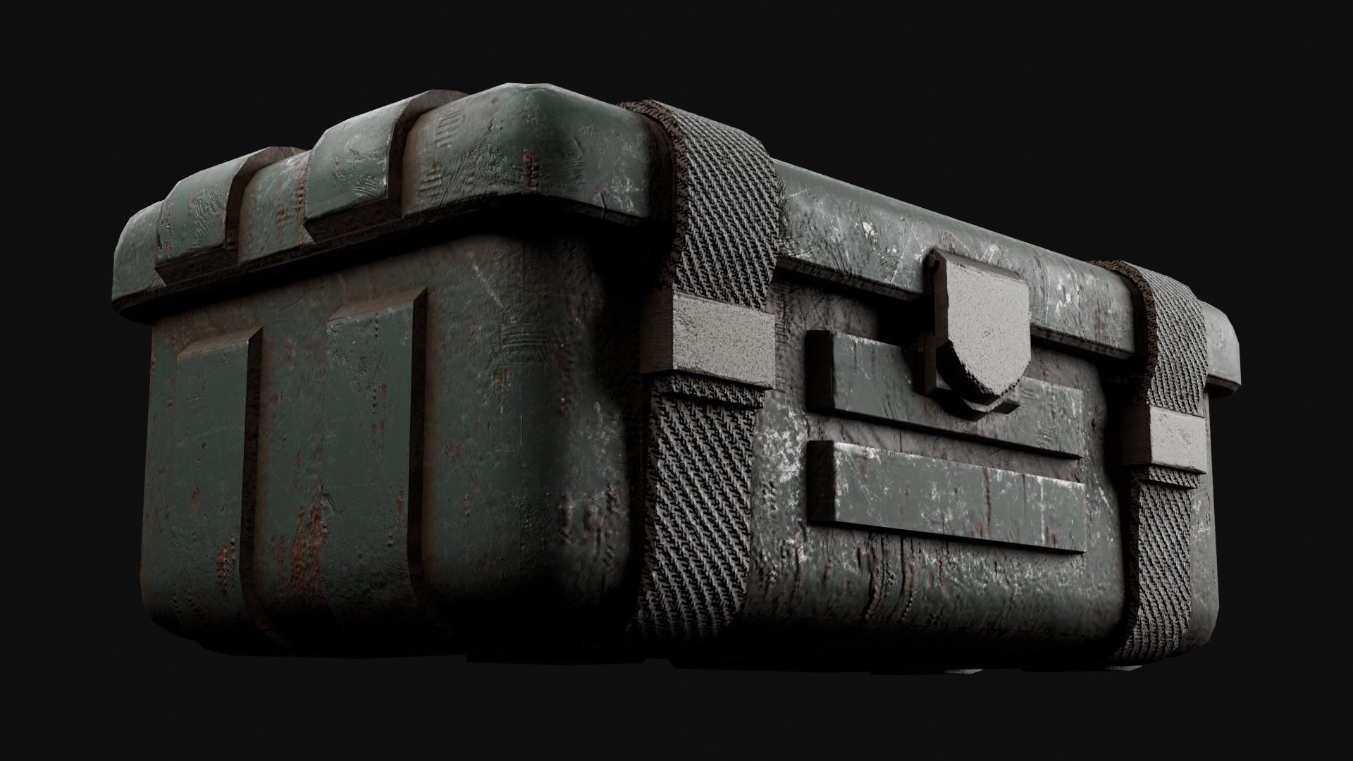 Low-Poly Realistic Military Supply Crate Low-poly 3D model_12