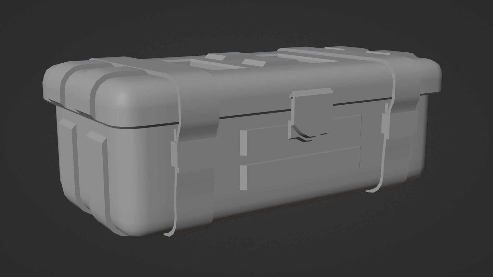 Low-Poly Realistic Military Supply Crate Low-poly 3D model_2