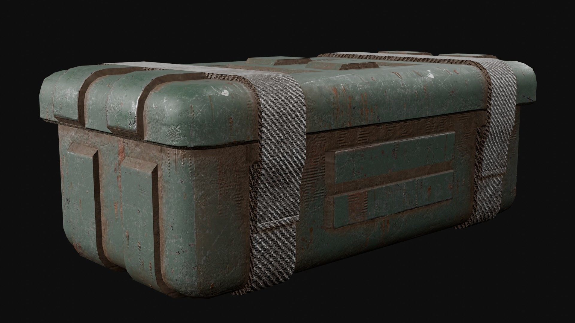 Low-Poly Realistic Military Supply Crate Low-poly 3D model_17