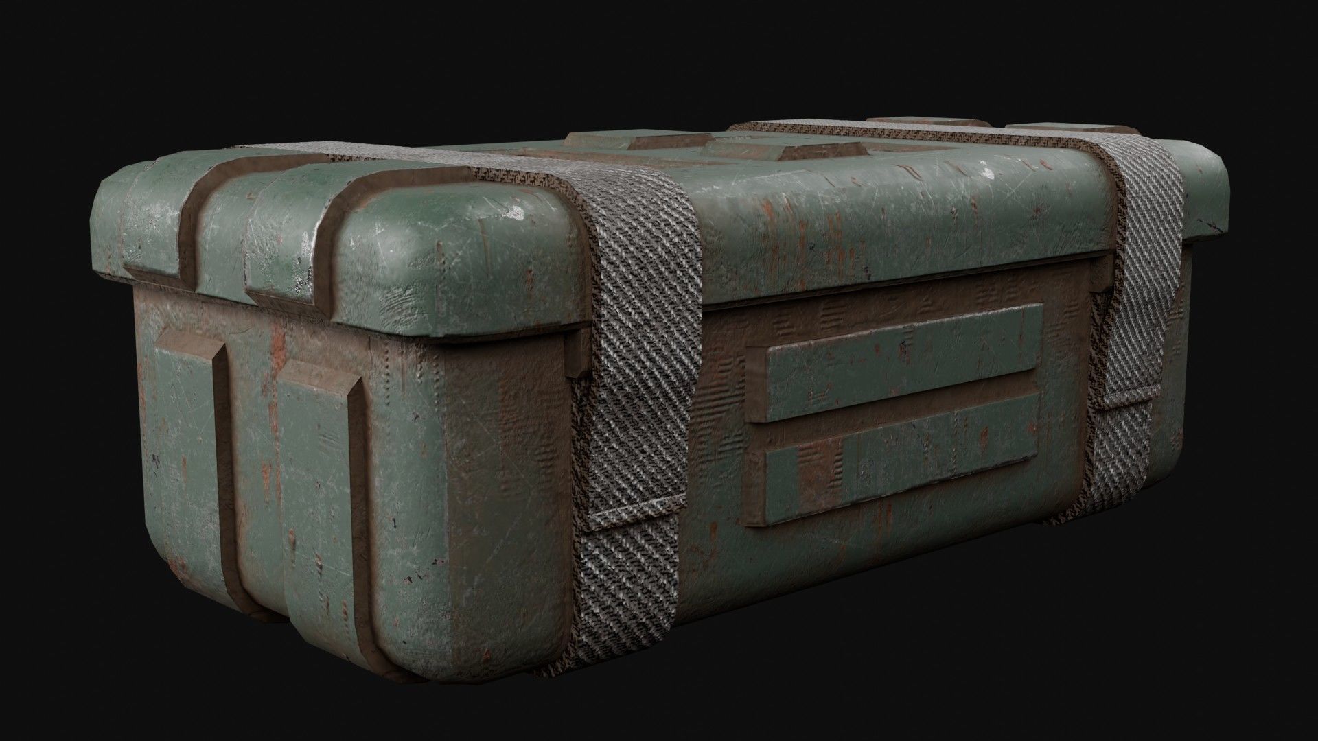 Low-Poly Realistic Military Supply Crate Low-poly 3D model_16