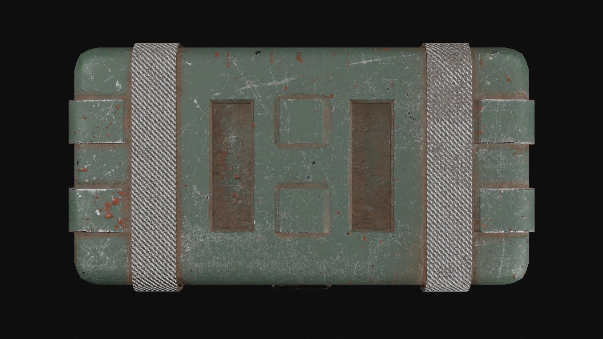 Low-Poly Realistic Military Supply Crate Low-poly 3D model_9