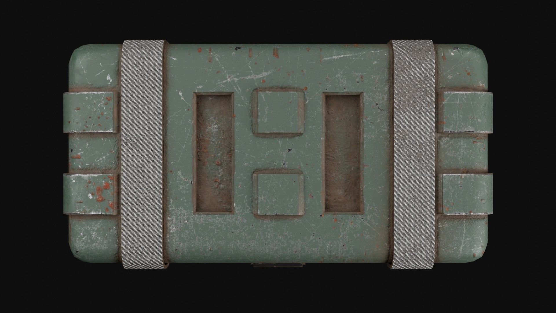 Low-Poly Realistic Military Supply Crate Low-poly 3D model_8