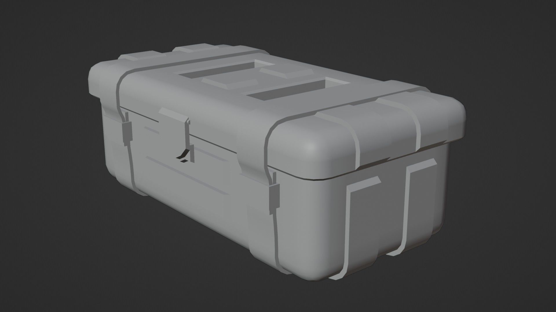 Low-Poly Realistic Military Supply Crate Low-poly 3D model_6