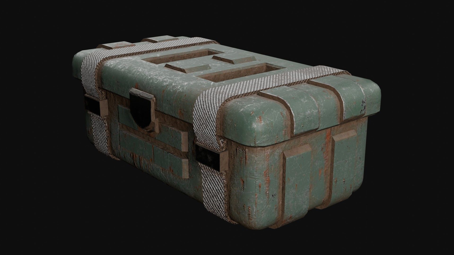 Low-Poly Realistic Military Supply Crate Low-poly 3D model_5