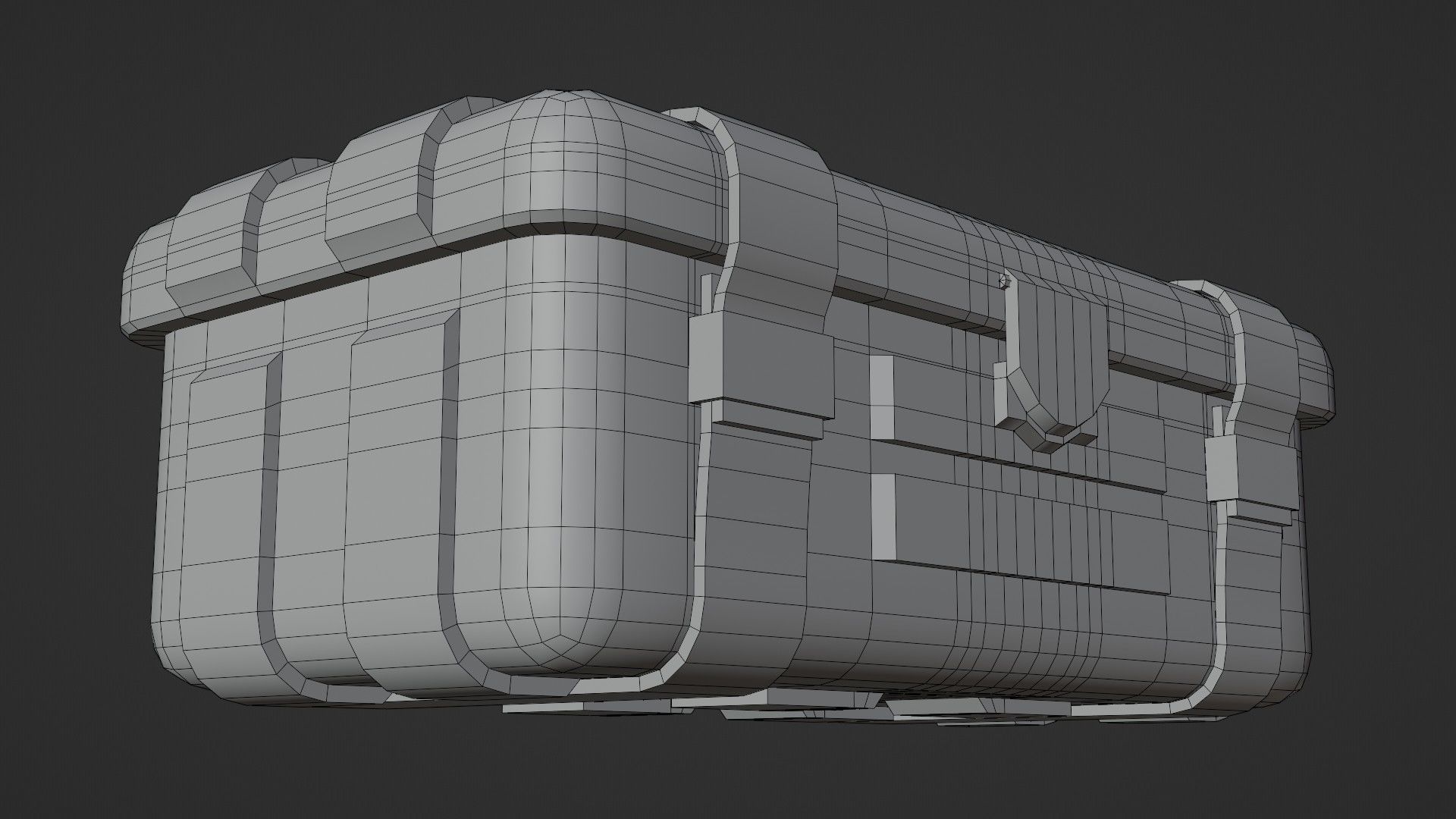 Low-Poly Realistic Military Supply Crate Low-poly 3D model_15