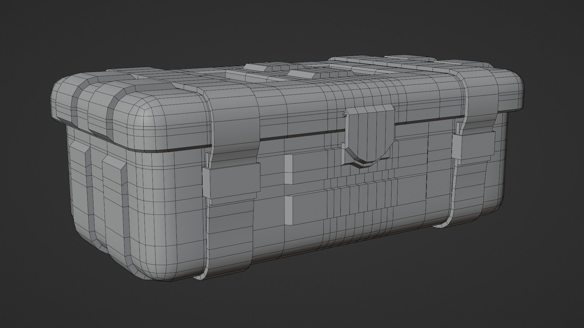 Low-Poly Realistic Military Supply Crate Low-poly 3D model_3