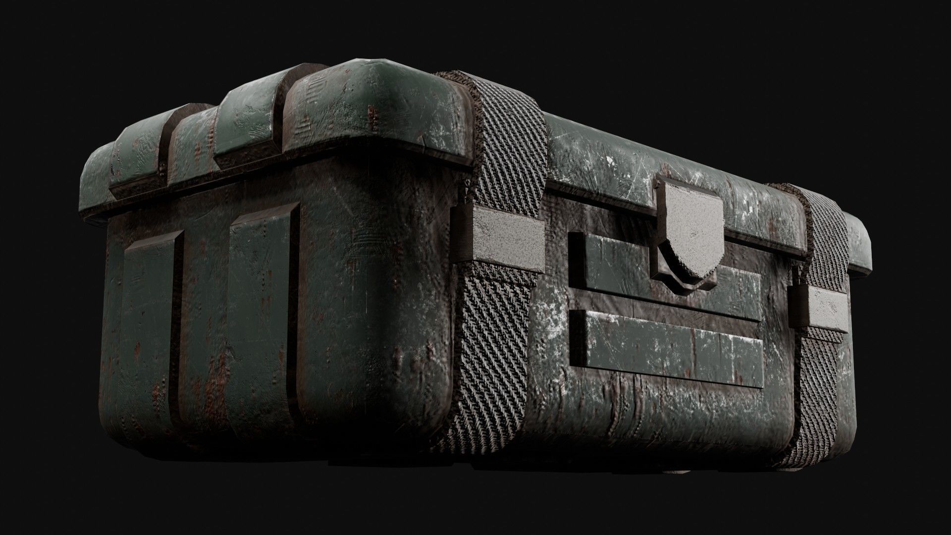 Low-Poly Realistic Military Supply Crate Low-poly 3D model_13