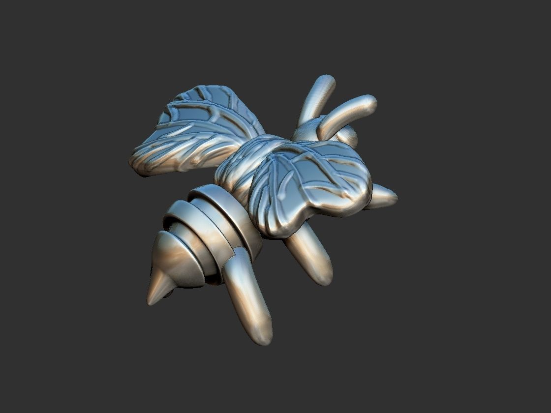 Bee Pendant - Abelha 3D print model_12