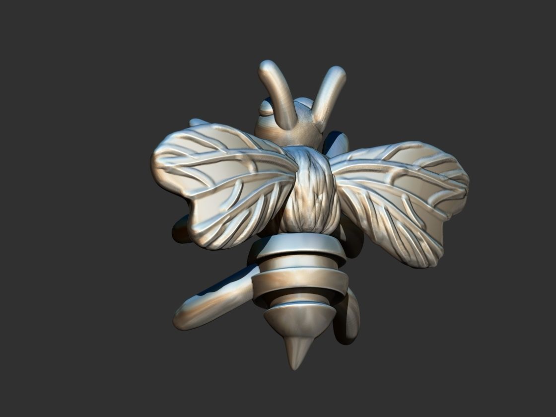 Bee Pendant - Abelha 3D print model_1