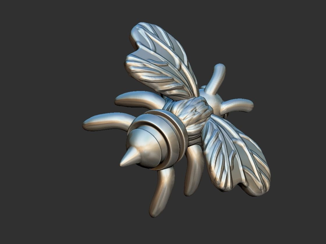 Bee Pendant - Abelha 3D print model_13