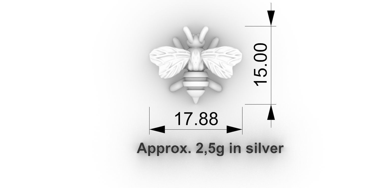 Bee Pendant - Abelha 3D print model_5