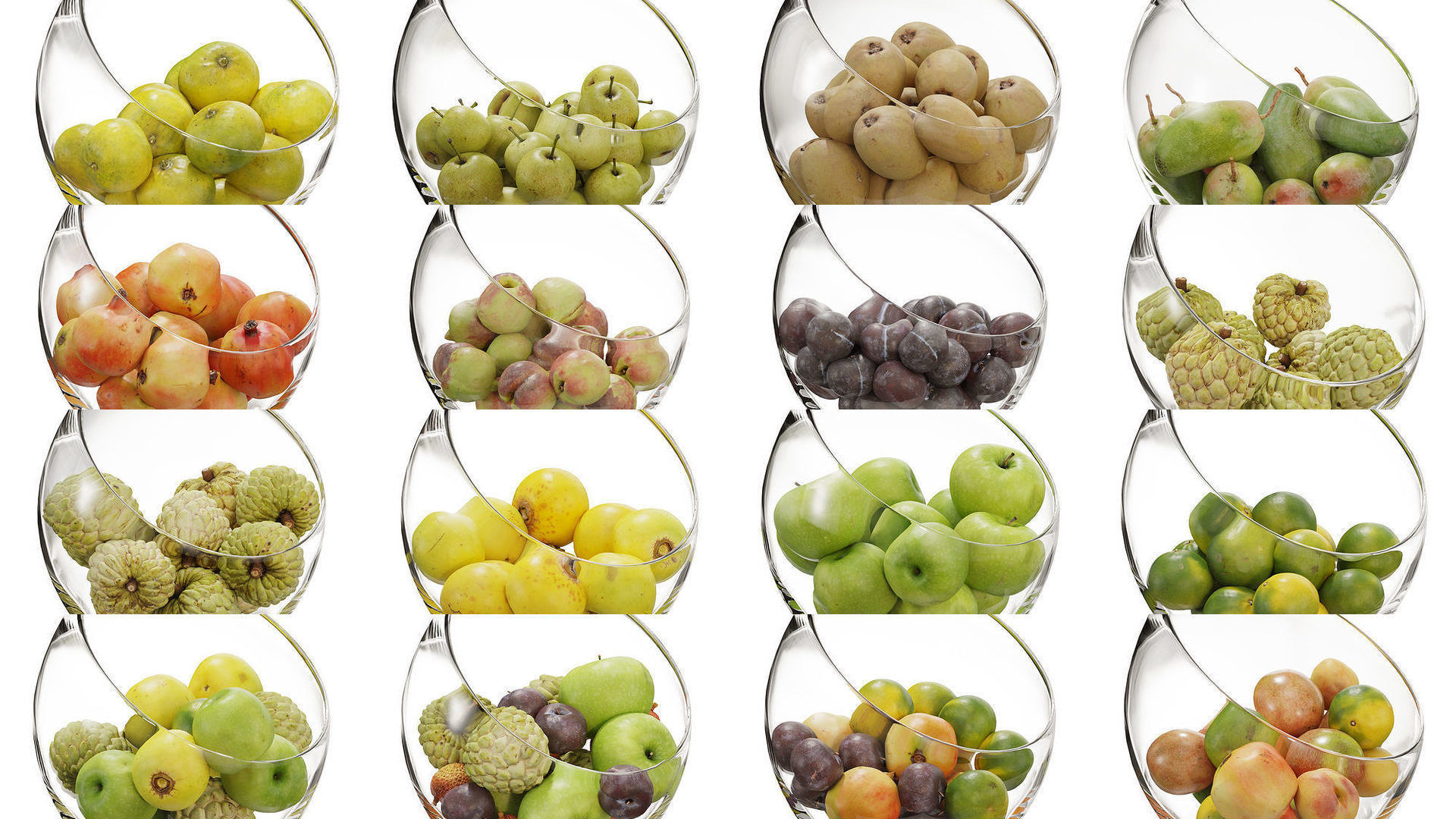 Large Slant Fruit Bowl 3D Model Collection_1