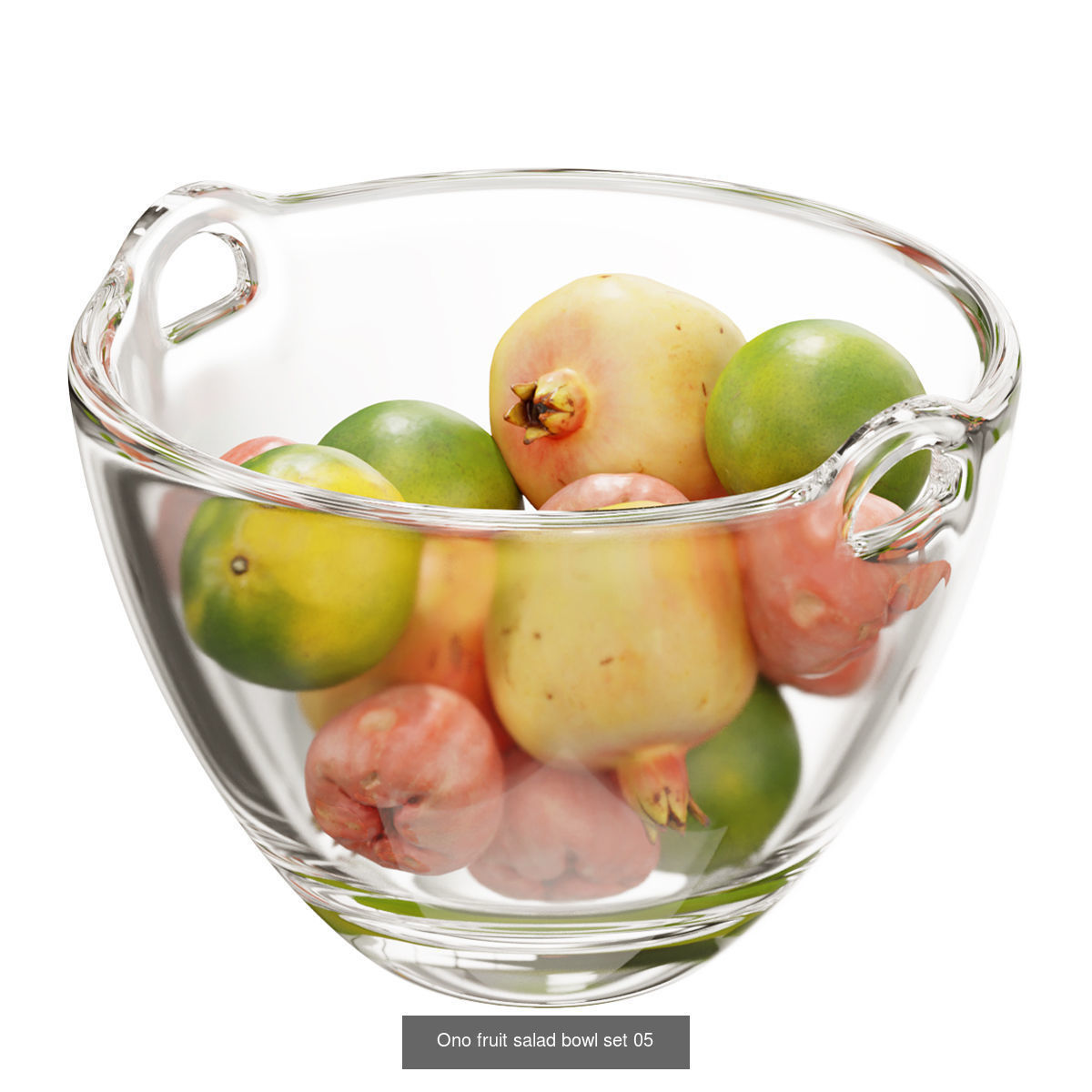 Ono fruit salad bowl  3D Model Collection_5