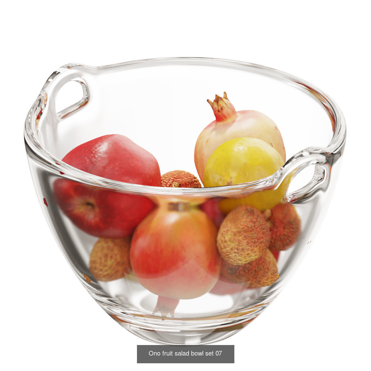 Ono fruit salad bowl  3D Model Collection_7