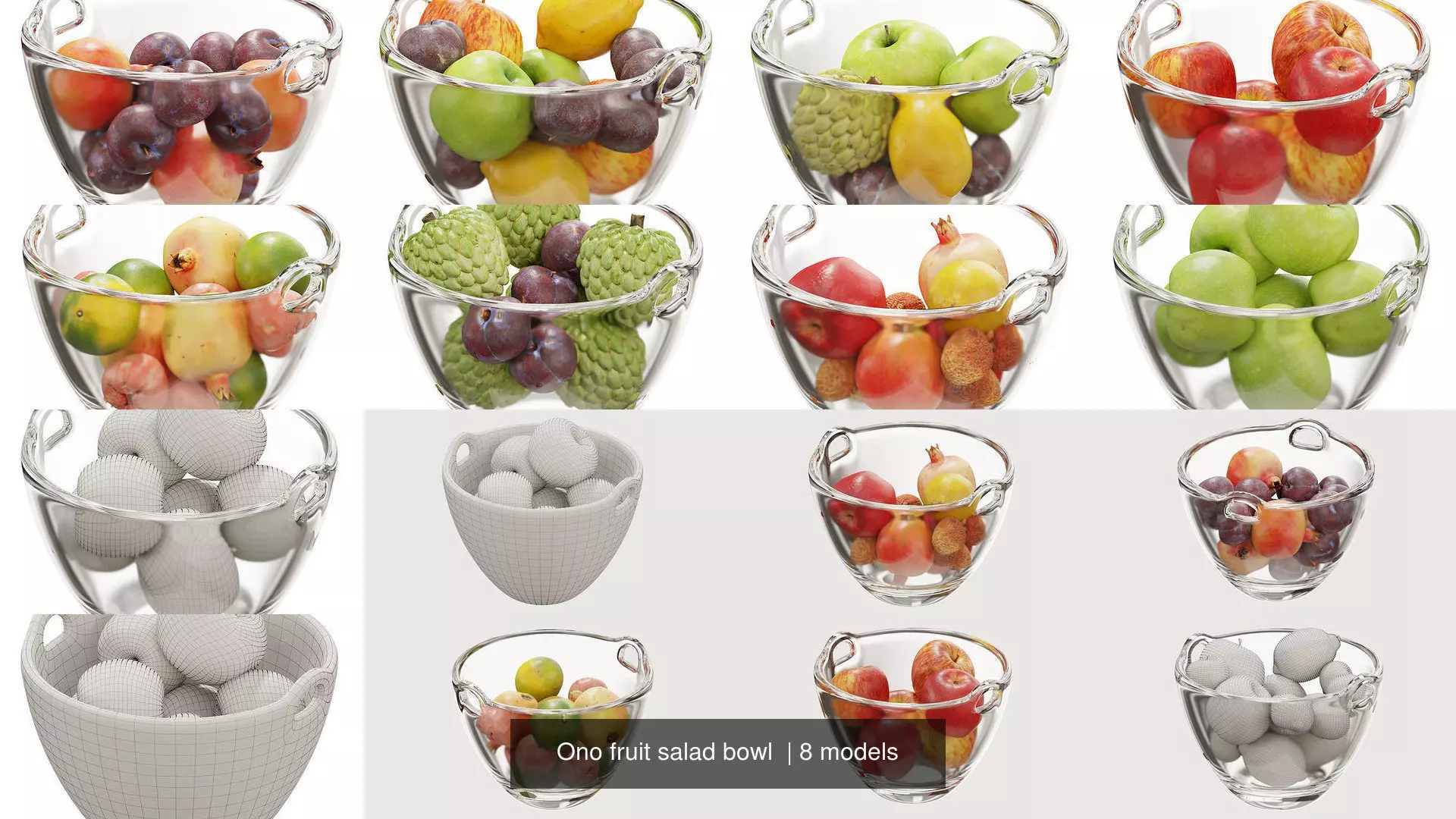 Ono fruit salad bowl  3D Model Collection_0