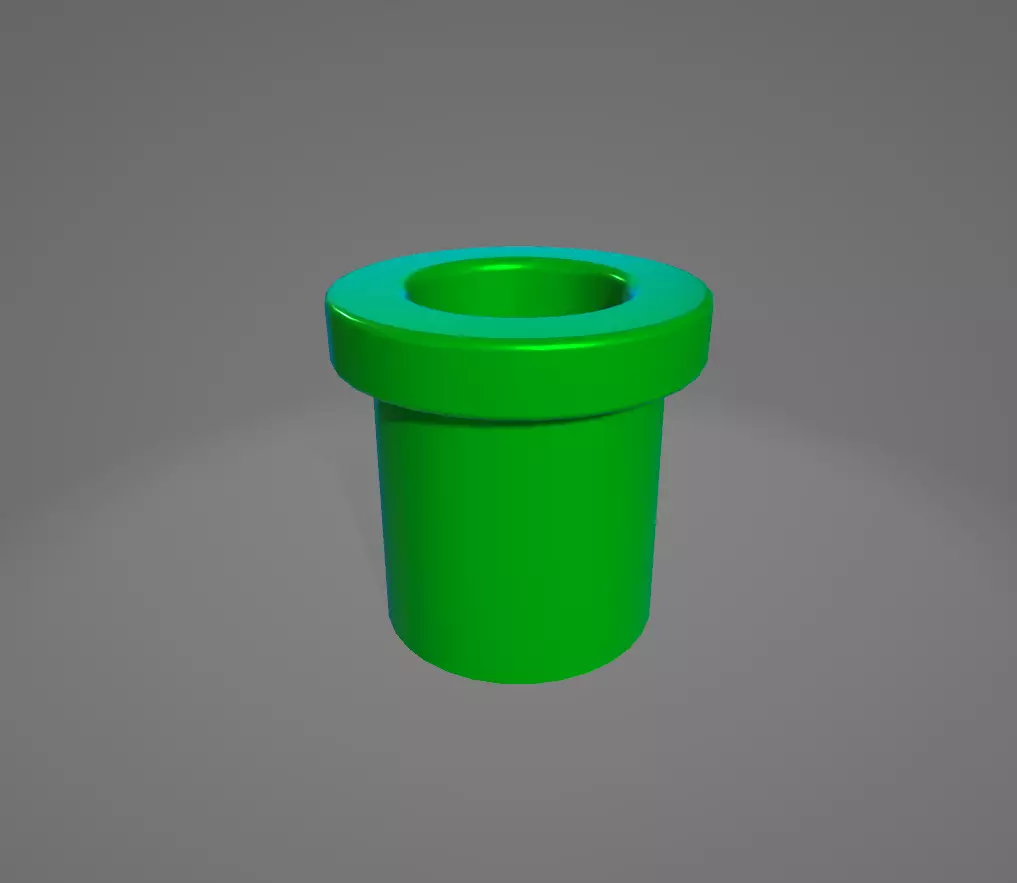 tubo de mario bros RTX render Low-poly 3D model
