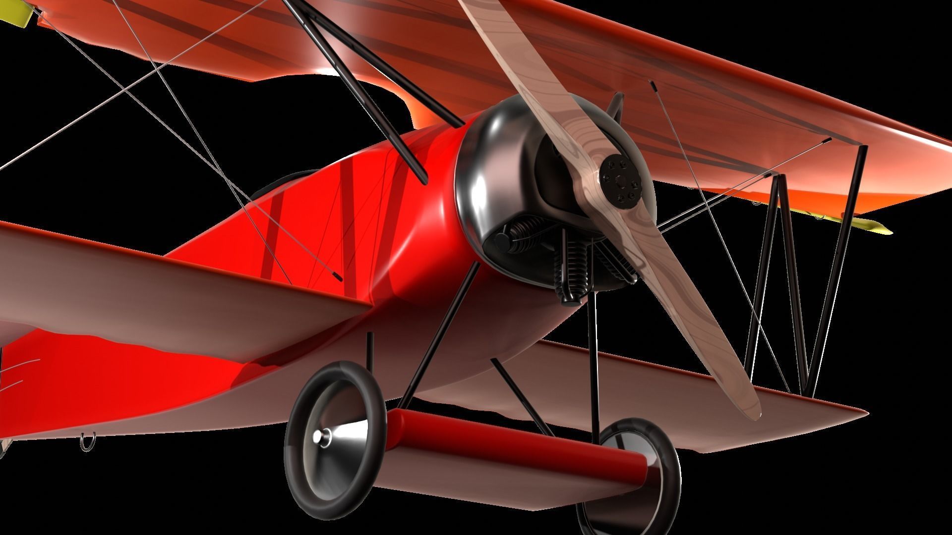 Fokker D Vii Rigged With Control Panel Colors 3D model_10