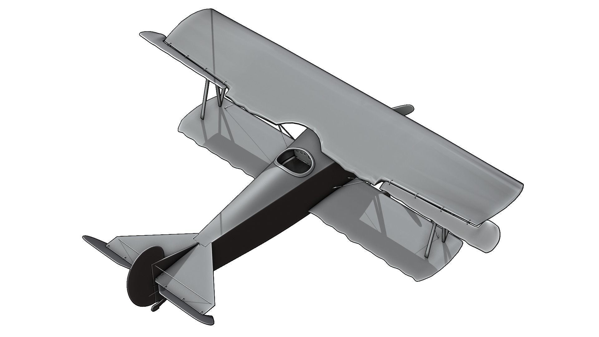 Fokker D Vii Rigged With Control Panel Colors 3D model_7