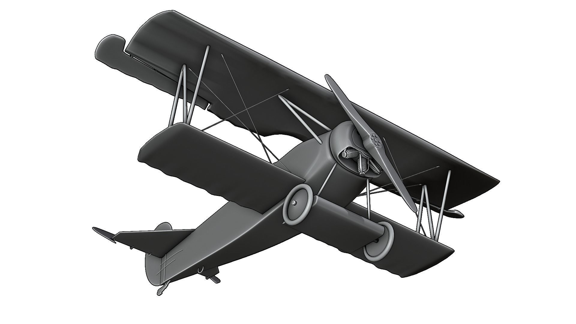 Fokker D Vii Rigged With Control Panel Colors 3D model_6
